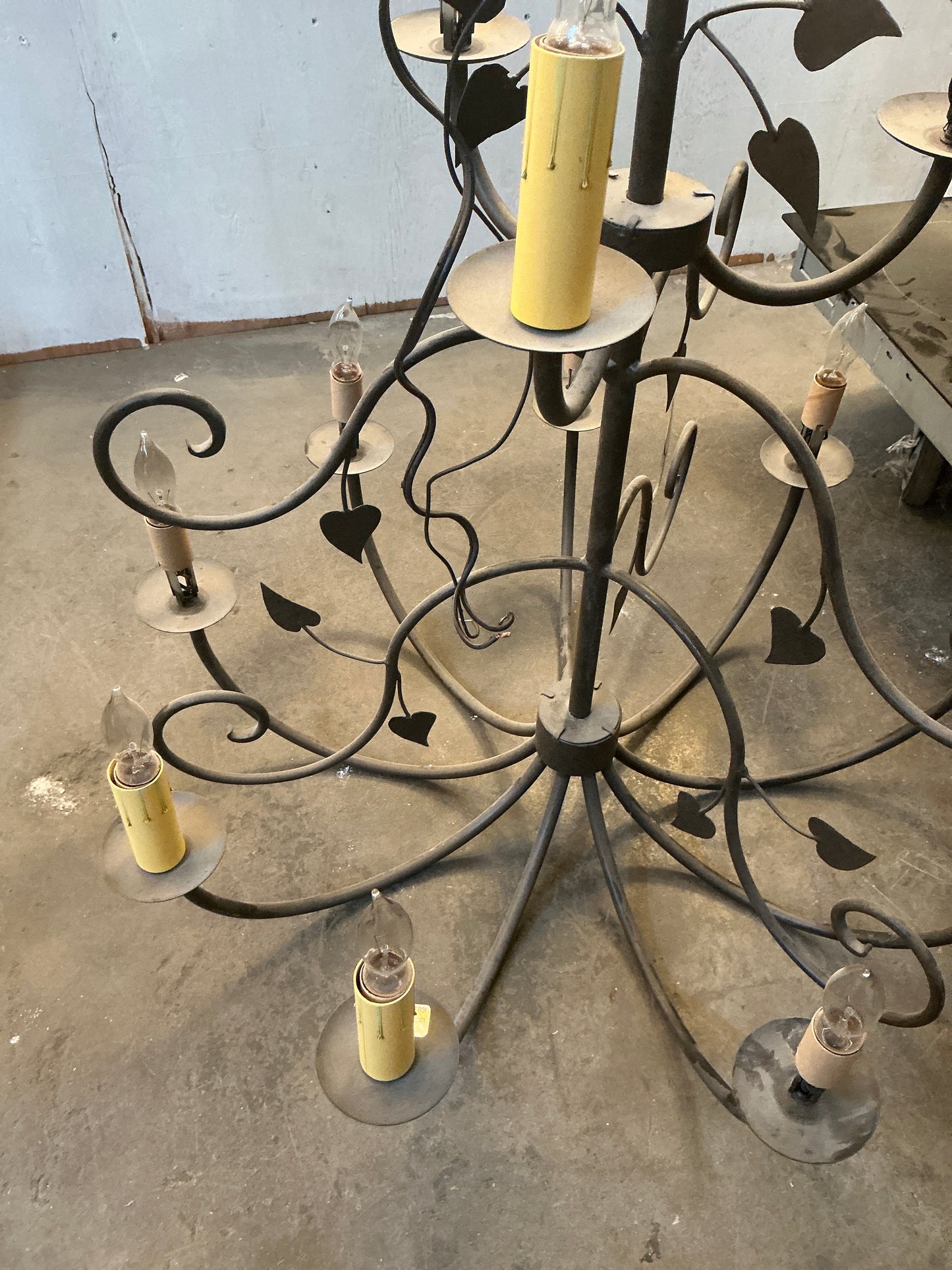 Chandelier, wrought iron, multi-tier, CX9