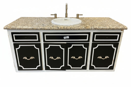 Bathroom Vanity with Granite Top, Sink and Faucet