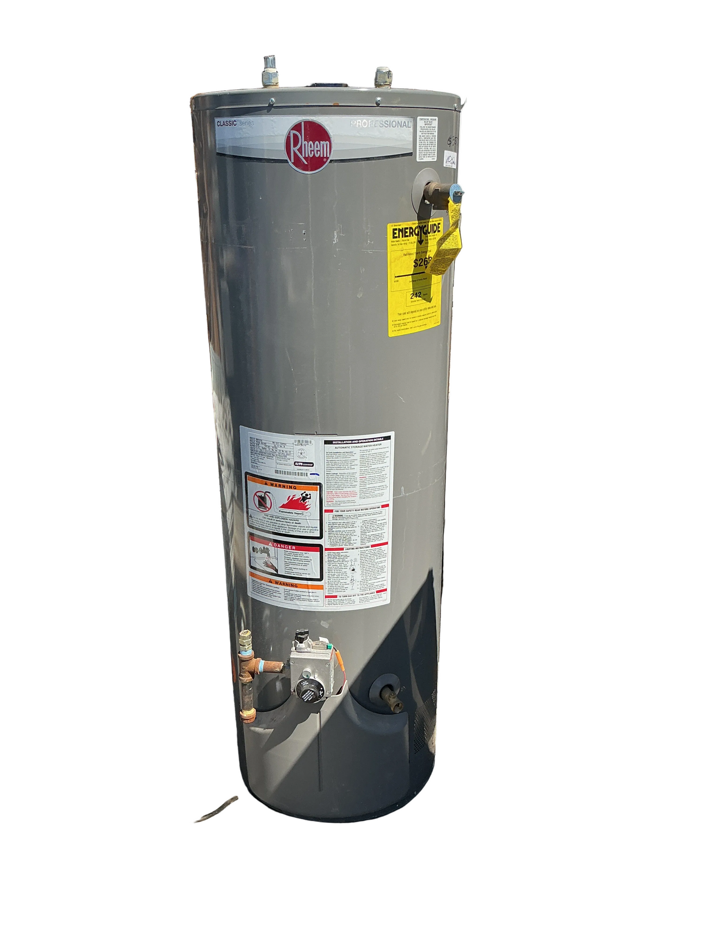 Water heater, Rheem, 19", CY2