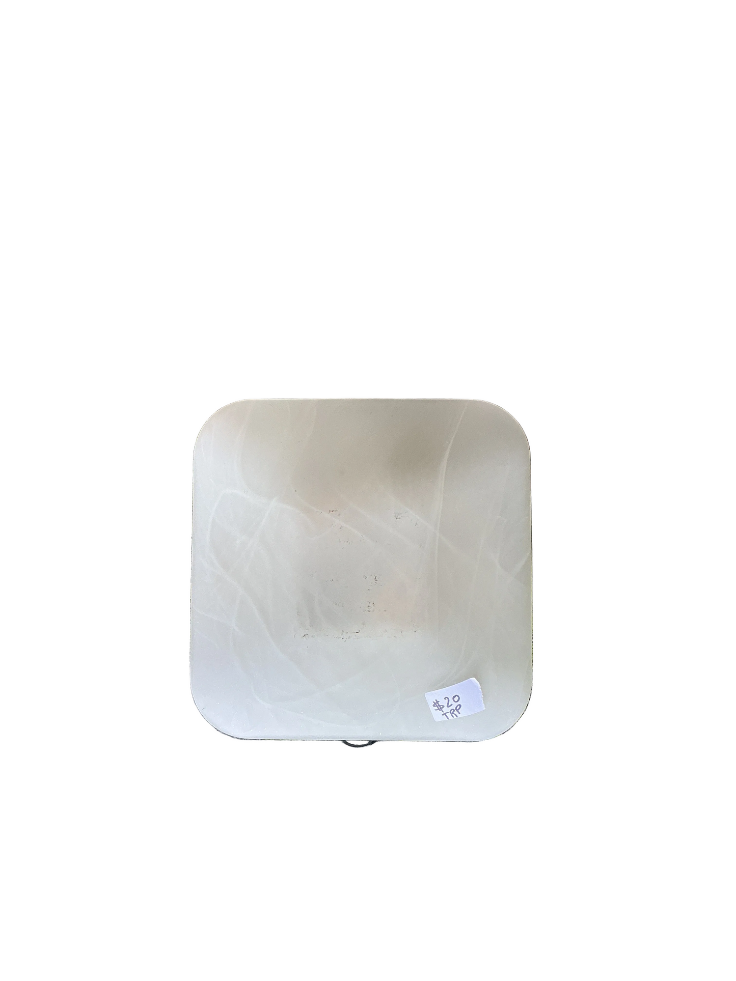 Ceiling light, square glass, 9", TRP