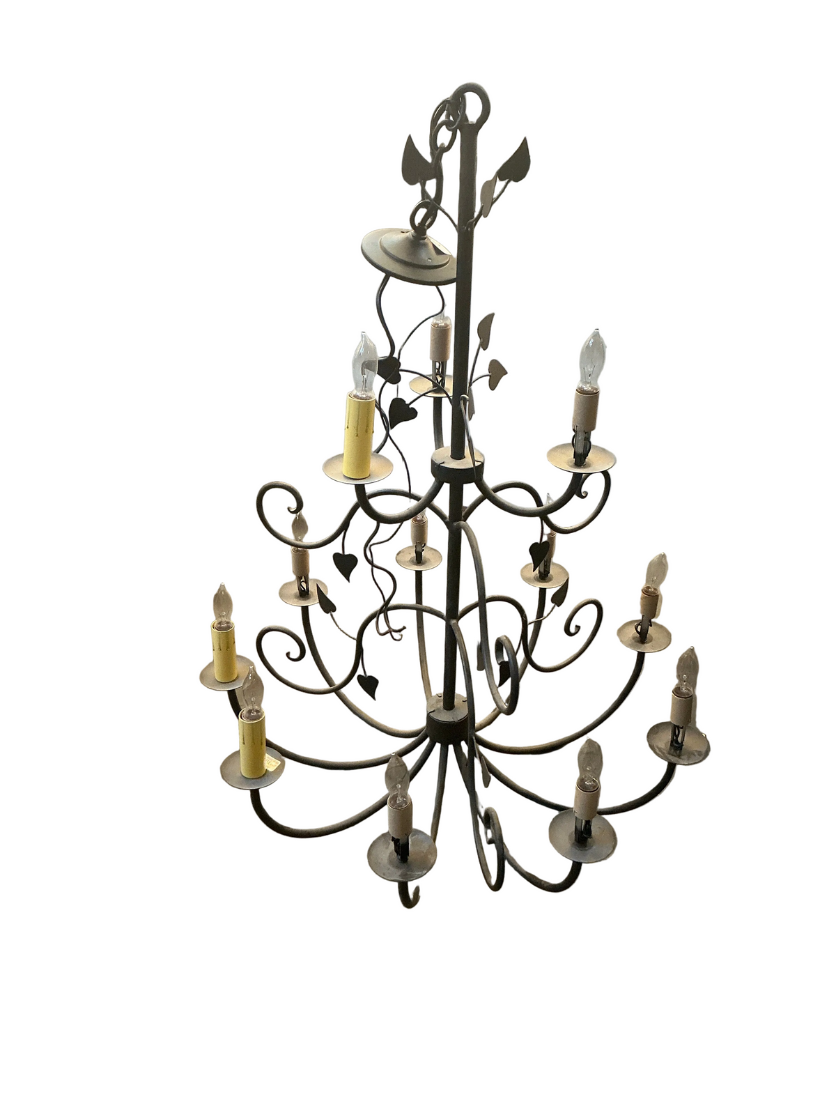 Chandelier, wrought iron, multi-tier, CX9