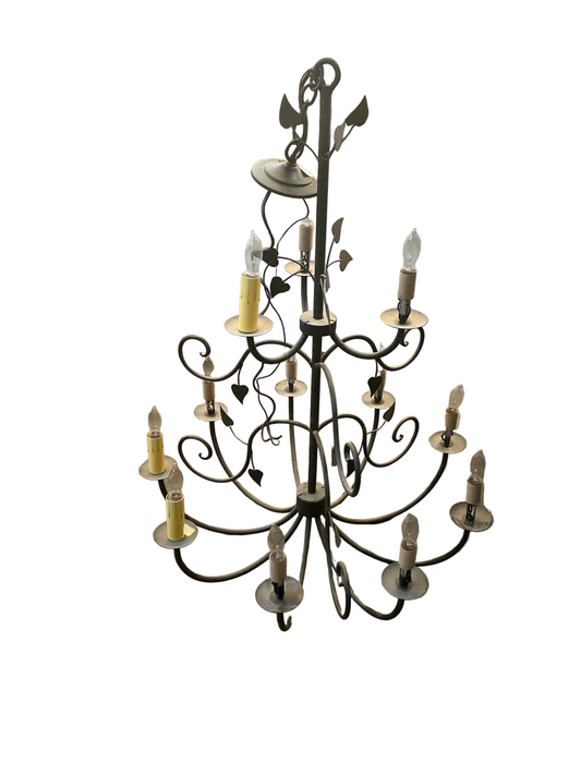 Chandelier, wrought iron, multi-tier, CX9