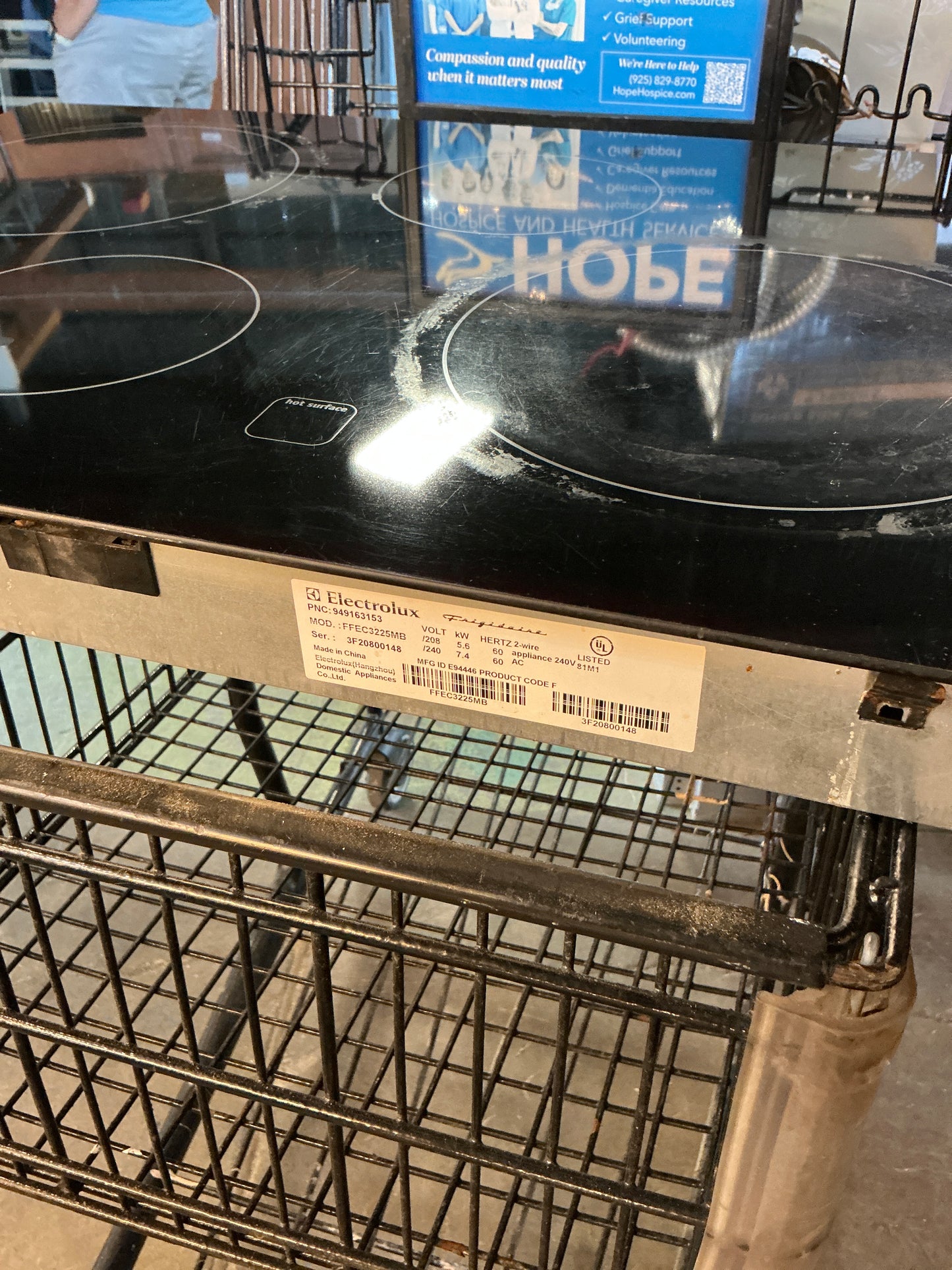 Cooktop, electric, glass, Frigidaire, 32 1/2", CY2