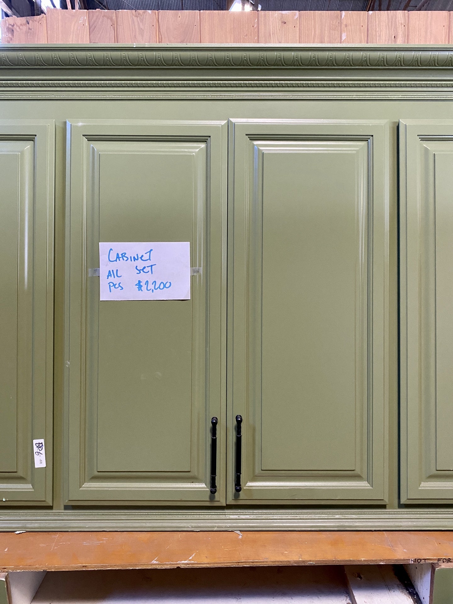 Green Kitchen Cabinet Set BP6