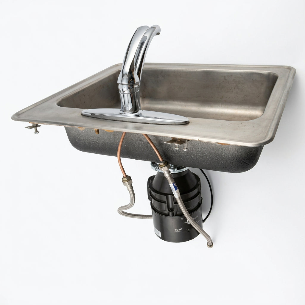 Kitchen Sink, With Garbage Disposal And Faucet, TRP