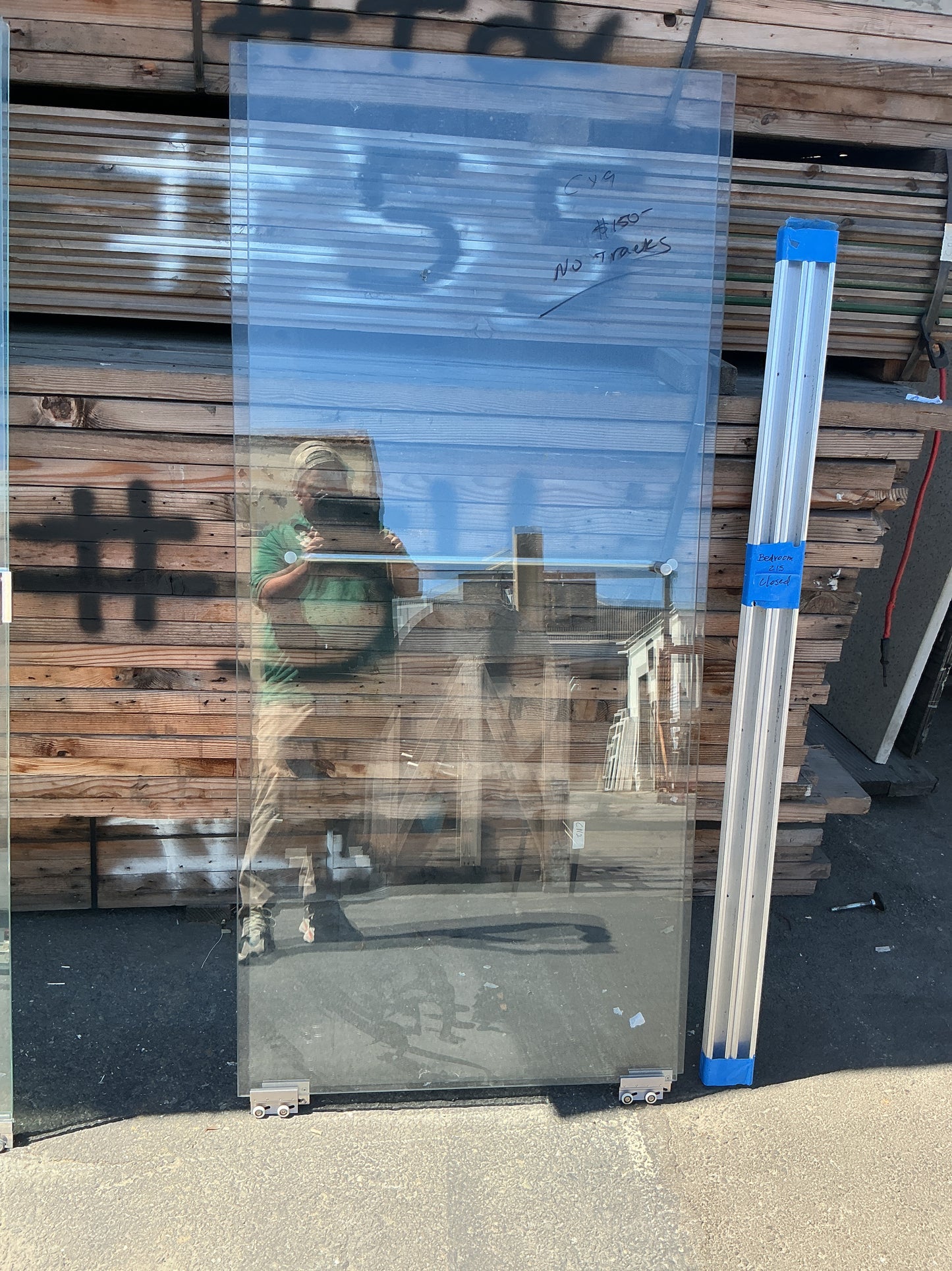 Shower door, clear glass, 29", CX9