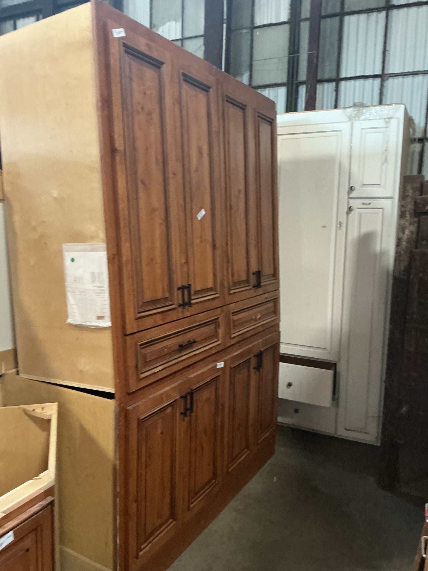 Kitchen cabinet, brown, base and upper, 65", CX9