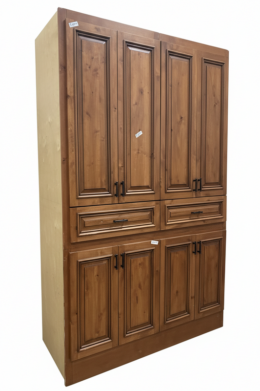 Kitchen cabinet, brown, base and upper, 65", CX9