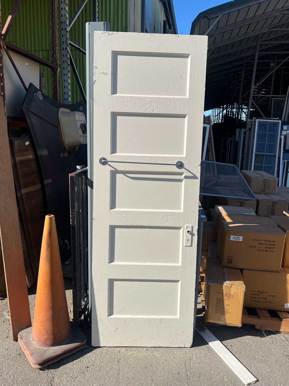 Cream interior door with bar 28x81.5 | The ReUse People Oakland