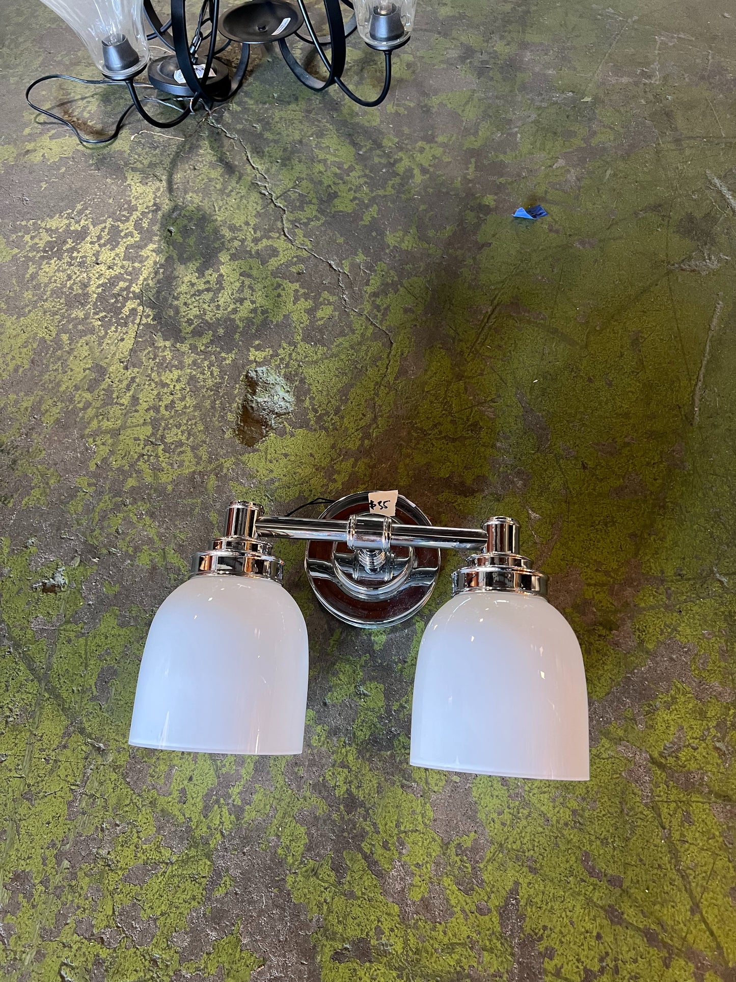 Vanity Light · 2-Light · Chrome · Wood Canopy · CY1