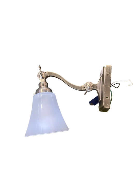Wall Sconce · Swing Arm · Nickel · Frosted · CX9