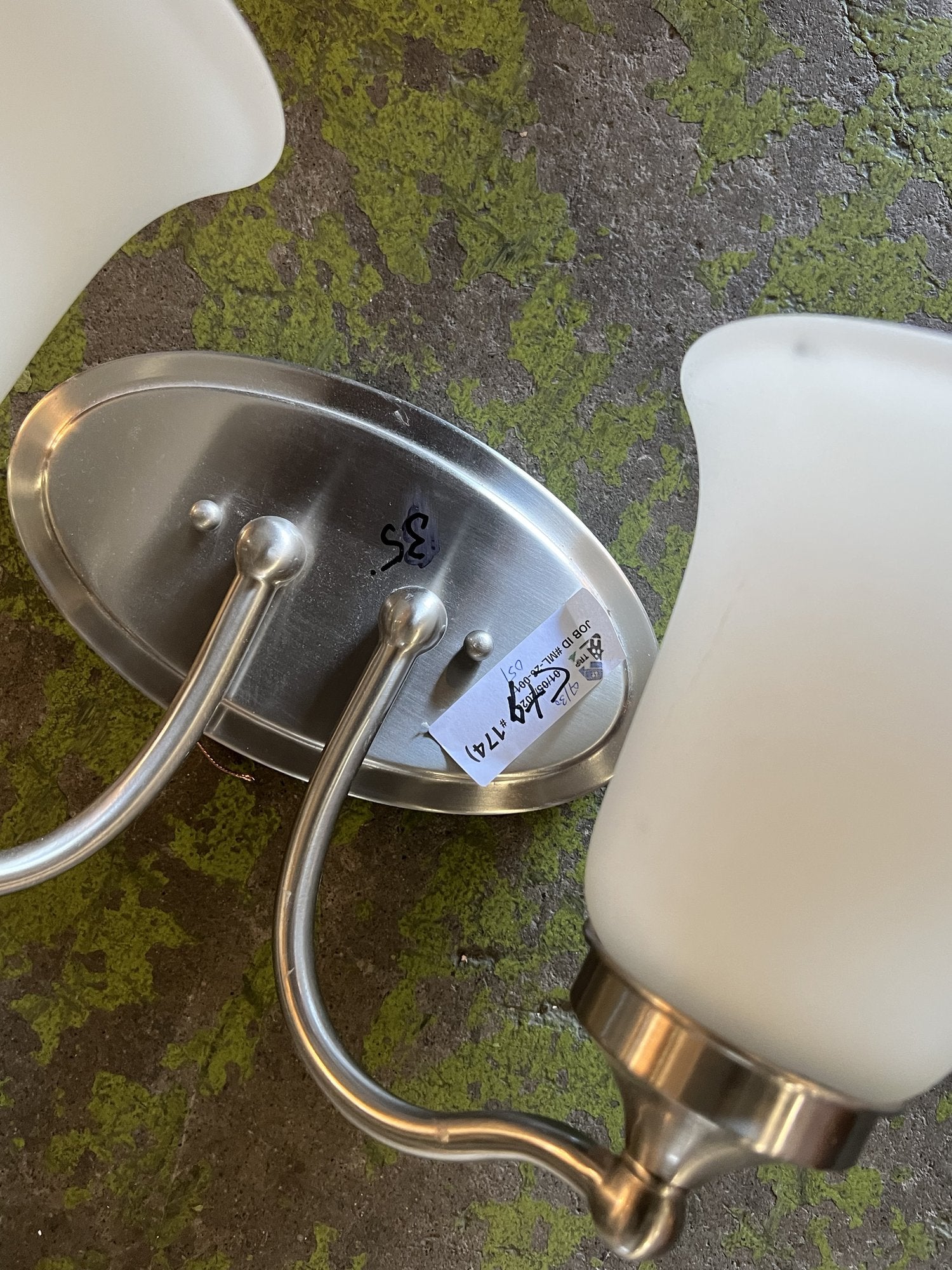 Vanity Light · 2-Light · Nickel · Frosted · CX9 | The ReUse People Oakland