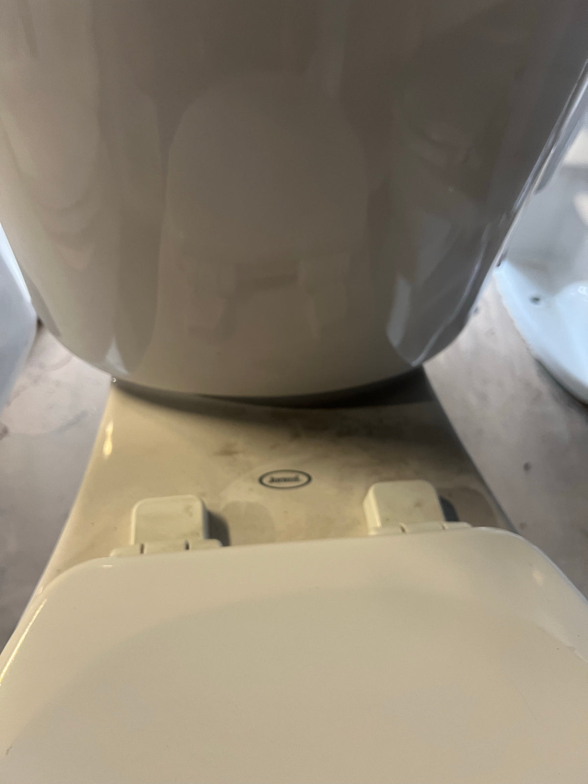 Jacuzzi brand mark on toilet, TRP | The ReUse People Oakland