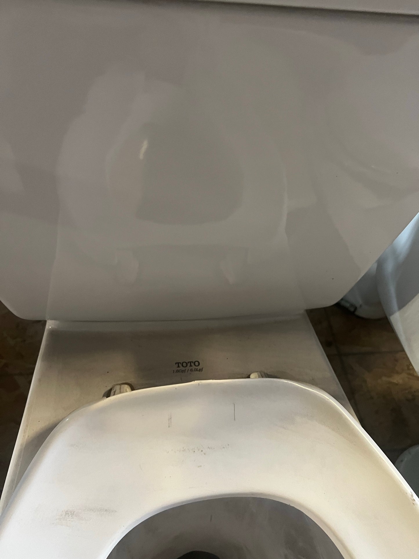 Toto 1.6 gpf mark on toilet | The ReUse People Oakland