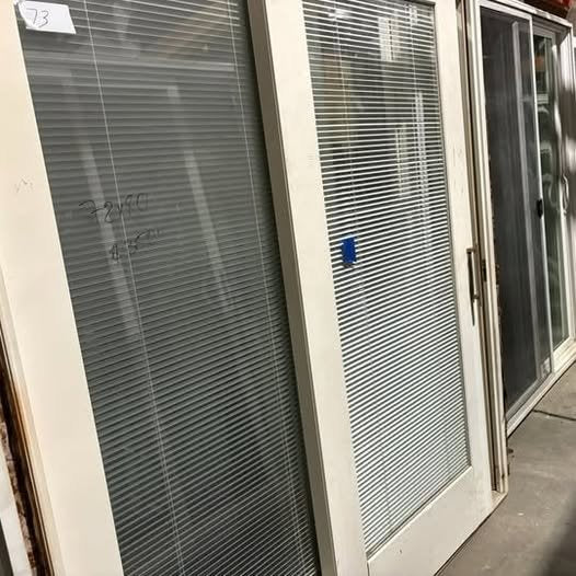 Wooden Sliding Doors with Single Glass Pane